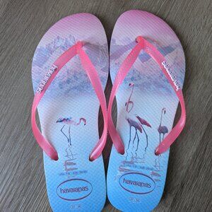 Like New - Havaianas Flip Flop Sandals - Pink Flamingo - Women US 7